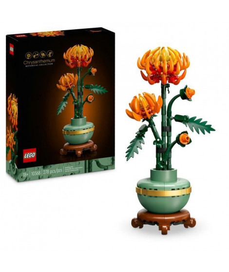 LEGO Icons 10368 Le Chrysantheme - Set de Décoration Florale a Construire Pour Adultes