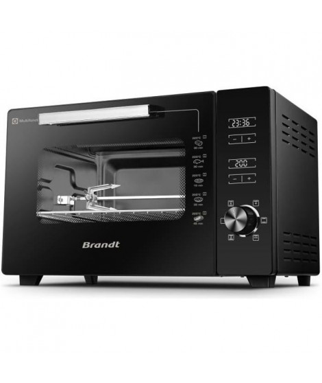 BRANDT - FC406MHB - Mini four 40L - Dimensions plat : 29*38 cm - Réglage de la température: 40 ? a 220 ?