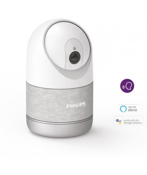 Caméra motorisée et connectée - PHILIPS - 531051 - Intérieure - Résolution 2K - WelcomeEye Look