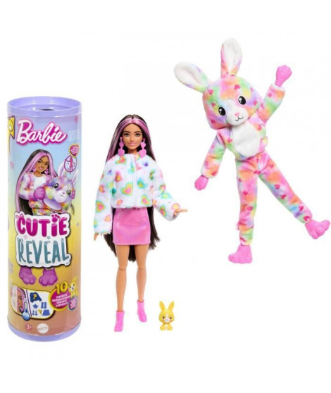 Barbie-Barbie Cutie Reveal-Poupée lapin Reve Coloré avec 10 surprises HRK38