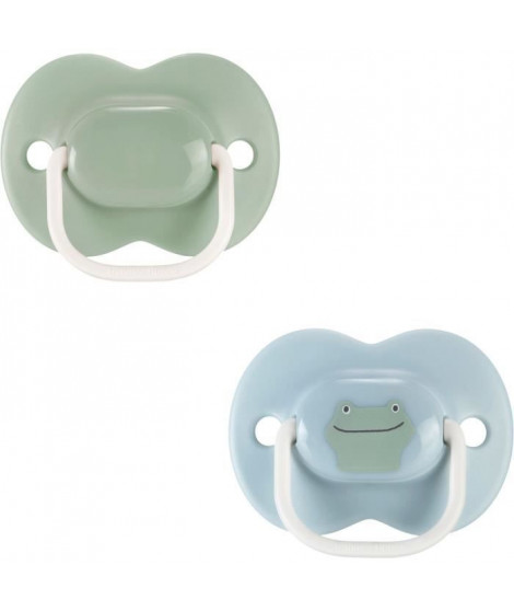 Sucettes - TOMMEE TIPPEE - ANYTIME - 6-18 mois - Lot de 2 sucettes symétriques sans BPA - Capsule de stérilisation réutilisable