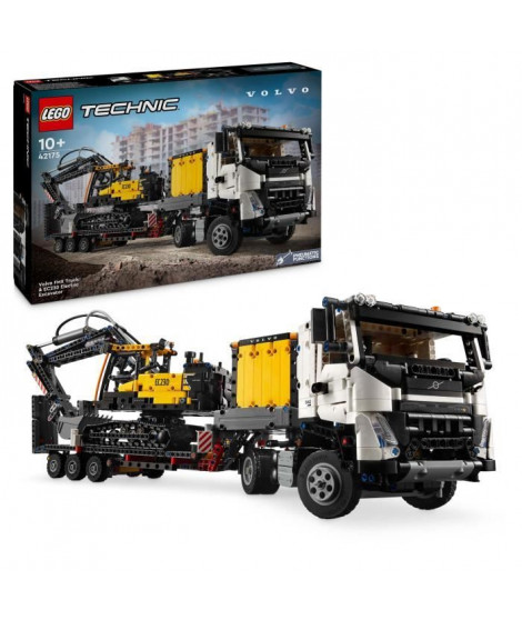 LEGO Technic 42175 Camion Volvo FMX et Pelleteuse Électrique EC230 - Set de Véhicule