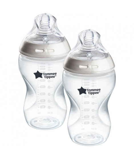 Biberons - TOMMEE TIPPEE - NATURAL START-  340 ml - Anti-colique - Tétine imitant la forme du sein - Lot de 2