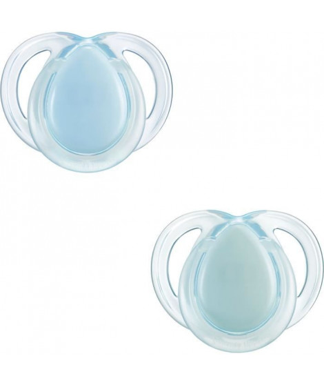 Sucette de nuit - TOMMEE TIPPEE - 0-6 mois - Lot de 2 sucettes phosphorescentes avec capsule de stérilisation réutilisable
