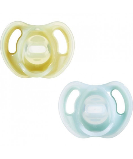 Sucettes - TOMMEE TIPPEE - Ultra-légeres - 6-18 mois - Lot de 2 sucettes monobloc sans BPA