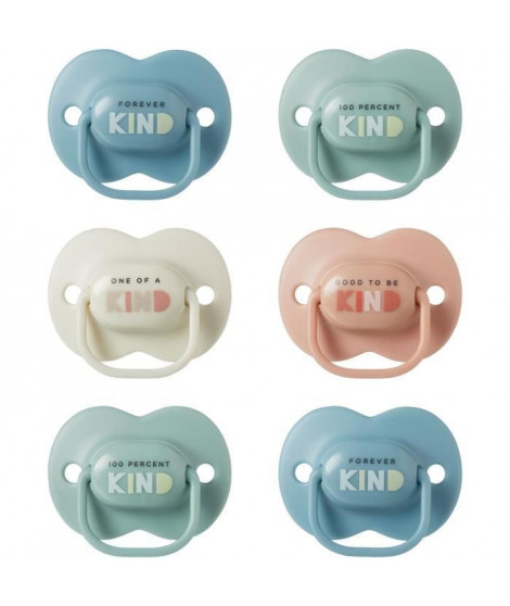 Sucettes - TOMMEE TIPPEE - 6-18 Mois - Lot de 6 - Forme Orthodontique Symétrique, Silicone sans BPA