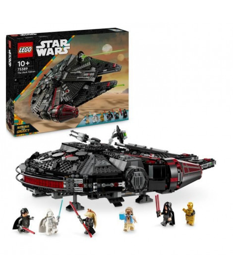 LEGO Star Wars 75389 Le Faucon Noir - Véhicule a Construire pour Enfants - Cadeau