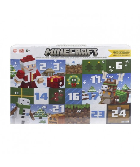 Minecraft-Calendrier de l'Avent-Figurines de 8,25 cm-17 accessoires HXM86