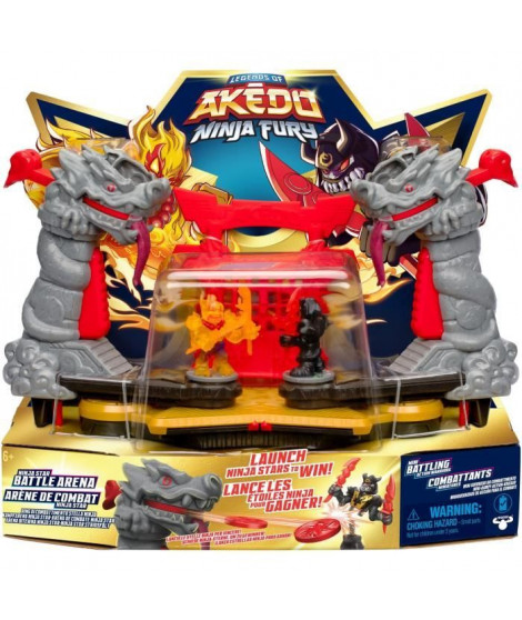 Arene de Combat Ninja Fury - MOOSE TOYS - AKEDO - Combat avec figurines, contrôleurs et effets sonores