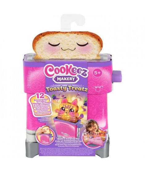 Toasty - MOOSE TOYS - COOKEEZ MAKERY - Peluche parfumée en forme de toast, grille-pain interactif