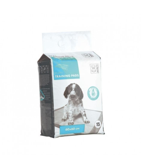 MPETS Tapis éducateur PUPPY TRAINING PADS - Pour chiot - 15pcs - Blanc