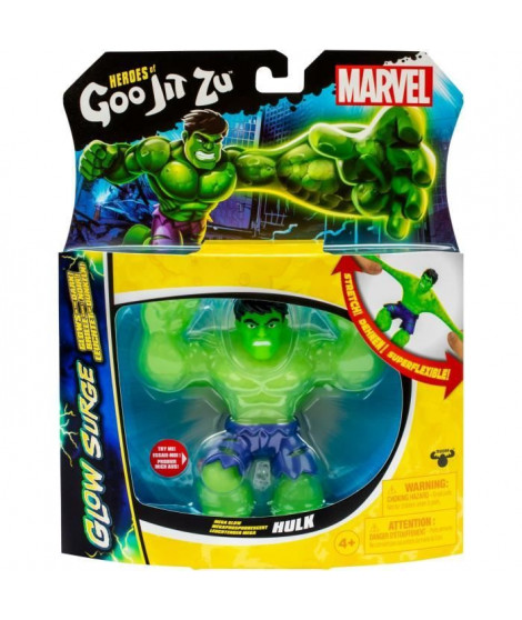 Hulk Glow Surge 11cm - HERoeS OF GOO JIT ZU - MARVEL - Figurine lumineuse et extensible