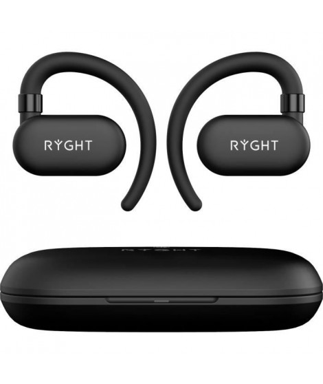 Ecouteurs sans fil extra auriculaires - Bluetooth 5.4 - RYGHT - Open - Noir