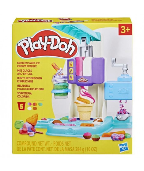 Play-Doh coffret Mes glaces arc-en-ciel avec pâte a modeler