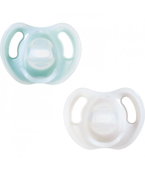 Sucettes - TOMMEE TIPPEE - Ultra-légeres - 0-6 mois - Lot de 2 sucettes monobloc sans BPA
