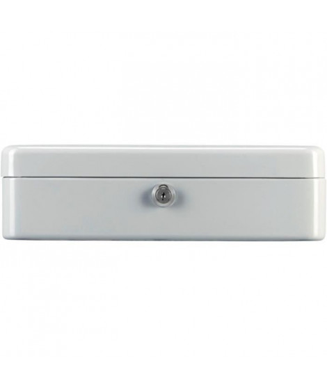 Caissette a monnaie - BURG WACHTER - Money 5030 Light Grey - Ouverture a clé, acier gris clair