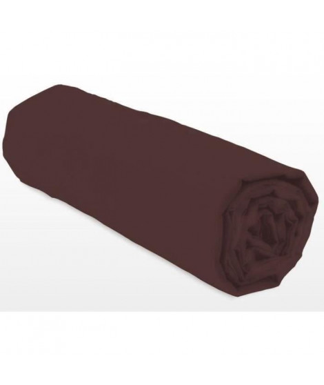 Drap-housse - LOVELY HOME - LH71596 - 140x190+30 cm - Marron