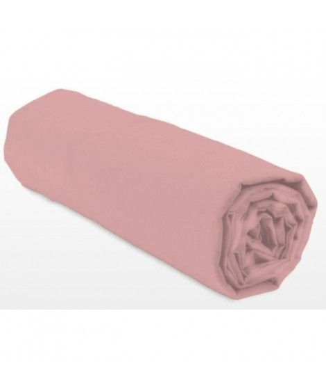 Drap-housse - LOVELY HOME - LH71625 - 140x190+35 cm - Rose