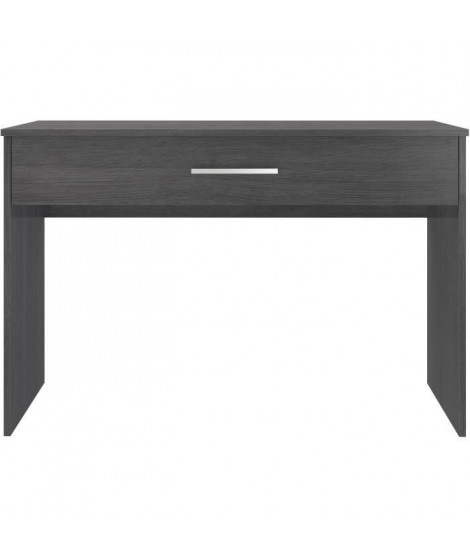 Bureau grand tiroir - Mélaminé gris cendré - 110 x 56 x 81,5 cm
