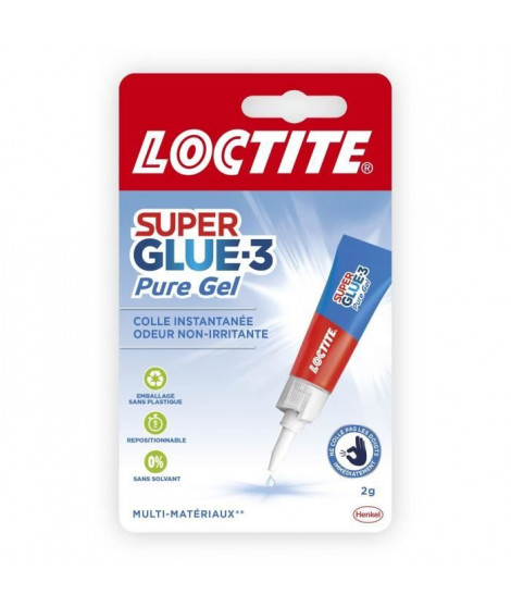 Colle cyanocrylate - LOCTITE - SUPERGLUE-3P - Pure Gel - Tube 2g