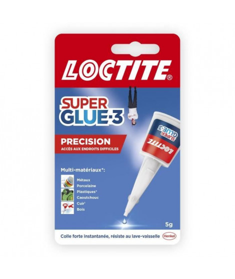 Colles cyanocrylates - LOCTITE - SUPERGLUE-3P - Précision - Bouteille 5 g