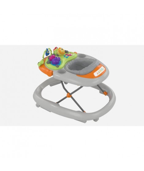 Trotteur Walky Talky Grey - Sons et Lumieres - 4 roues - 6 freins - CHICCO