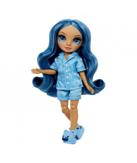 Junior High Pyjama Party - Poupée mannequin articulée 22 cm - Skyler (Bleue) - Nombreux accessoires - a partir de 4 ans