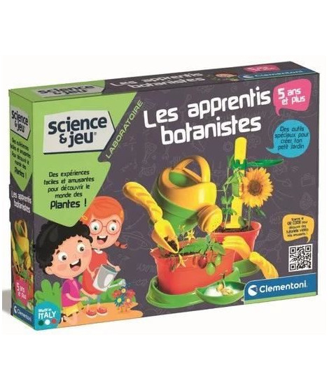 CLEMENTONI - Apprentis botanistes - Coffret scientifique - Découvrire le monde de la botanique - Outils de jardinage - Des 5ans