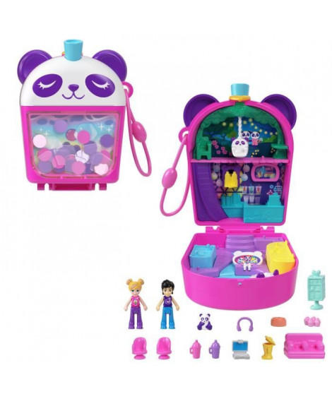 Polly Pocket-Panda Bubble Tea-Coffret avec 2 mini-figurines et panda HWN95