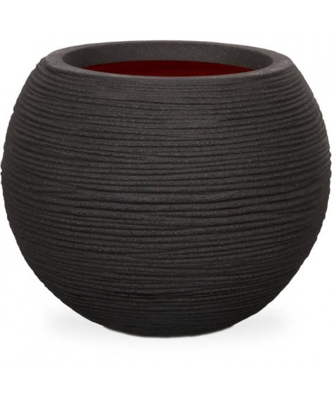 Capi Pot a fleurs Nature Rib rond 40 x 32 cm noir KBLR270 424217