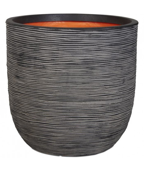 Pot de fleur boule - CAPI EUROPE - RIB NL - 35 x 34 cm - Anthracite