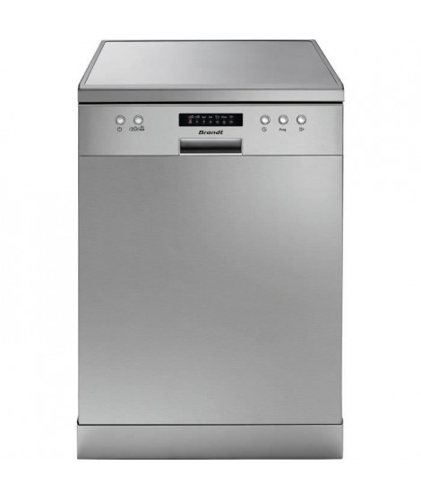 Lave-vaisselle pose libre BRANDT LVC337S - 13 couverts - L60cm - 47dB - Silver