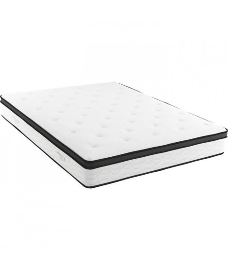 POCKET HYBRID - Matelas - 180 x 200 cm - Epaisseur 30 cm - Ressorts ensachés - 5 zones - Mousse a mémoire de forme