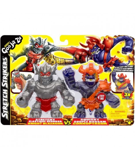 Duo de Figurines Strikers Blaz vs Corr 11cm - HERoeS OF GOO JIT ZU - Combat épique avec armures de guerriers