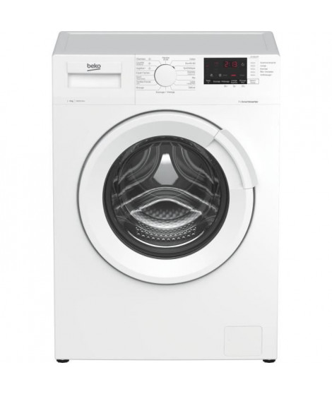 Lave-linge hublot BEKO WTV95220W - 9 kg - Induction - L60cm - 1400 trs/min - Classe A - Blanc