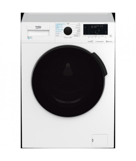 Lave-linge séchant BEKO HTE7614YBST - 7 / 4 kg - Induction - L60cm - 1200 trs/min - Blanc