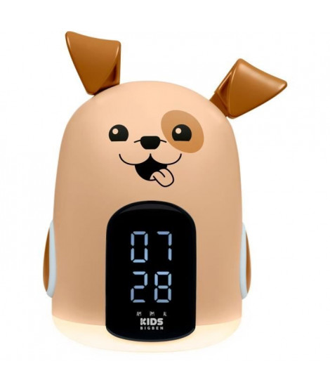 Réveil veilleuse - BIGBEN - Forme chien - Affichage LED, 3 mélodies, Intensité réglable, Alim. 230V