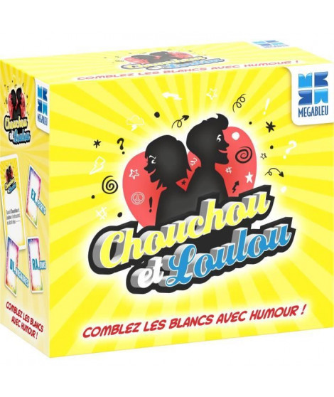 Jeu de société - MEGABLEU - Chouchou et Loulou Nomade - 200 cartes phrases a compléter avec humour