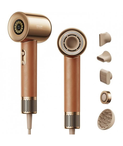 Seche-cheveux a grande vitesse - DREAME - Hair Miracle - Avec 5 embouts pour un brushing professionel - Faible bruit - 1600W