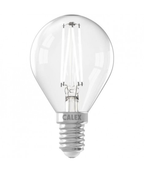 Ampoule LED E14 - CALEX - BALL P45 - Filament droit - 4,5 W - 470 lm - 2700 K - Intensité variable - Transparente
