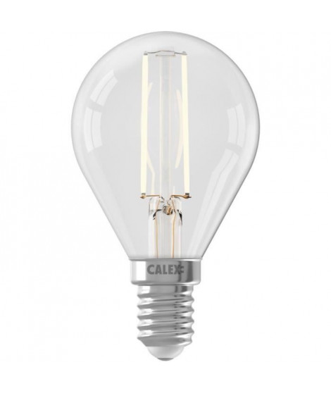 Ampoule LED E14 - CALEX - BALL P45 - Filament droit - 3,5 W - 250 lm - 2700 K - Intensité variable - Transparente