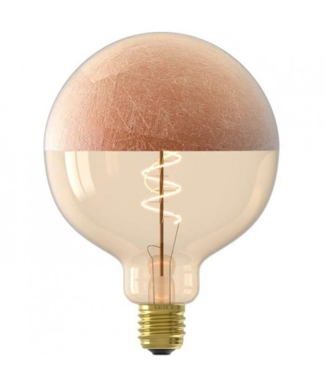 Ampoule LED E27 - CALEX - XXL SPECIALS G125 - Filament simple spirale - 4 W - 120 lm - 1800 K - Cuivre