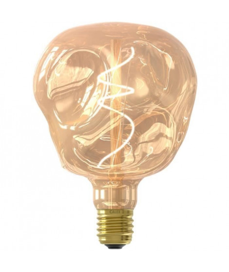 Ampoule LED E27 - CALEX - G125 NEO ORGANIC - Filament flexible - 4 W - 150 lm - 1800 K - Intensité variable - Or