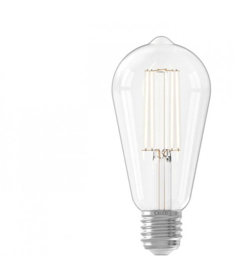 Ampoule LED E27 - CALEX - RUSTIC ST64 - Filament droit - 4,5 W - 470 lm - 2700 K - Intensité variable - Transparent