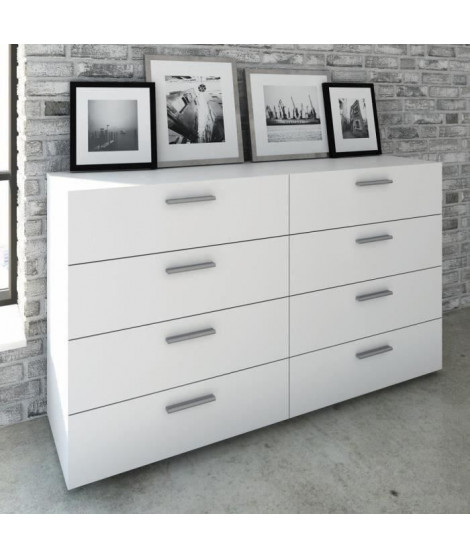 FINLANDEK Commode de chambre TYHJA style contemporain blanc mat - L 140 cm