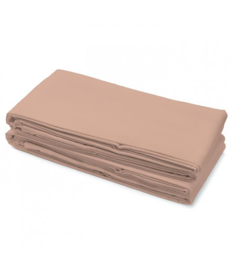 LOVELY HOME Drap Plat 100% coton 180x290 cm - 1 personne - Rose