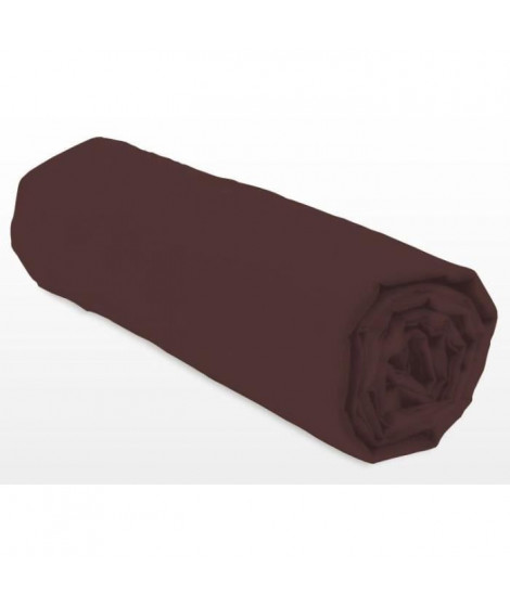 Drap-housse - LOVELY HOME - LH71592 - 160x200+35 cm - Marron