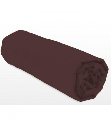 Drap-housse - LOVELY HOME - LH71593 - 140x190+35 cm - Marron