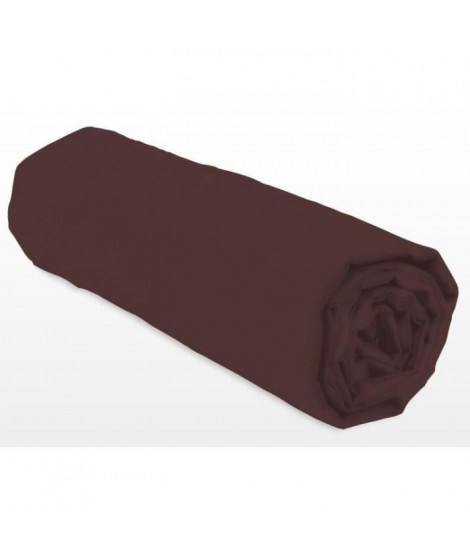 Drap-housse - LOVELY HOME - LH71601 - 90x190+25 cm - Marron