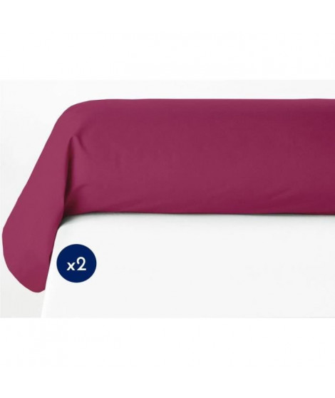 Lot de 2 taies de traversin - LOVELY HOME - LH71602 - 85 x 185 cm - Fuchsia